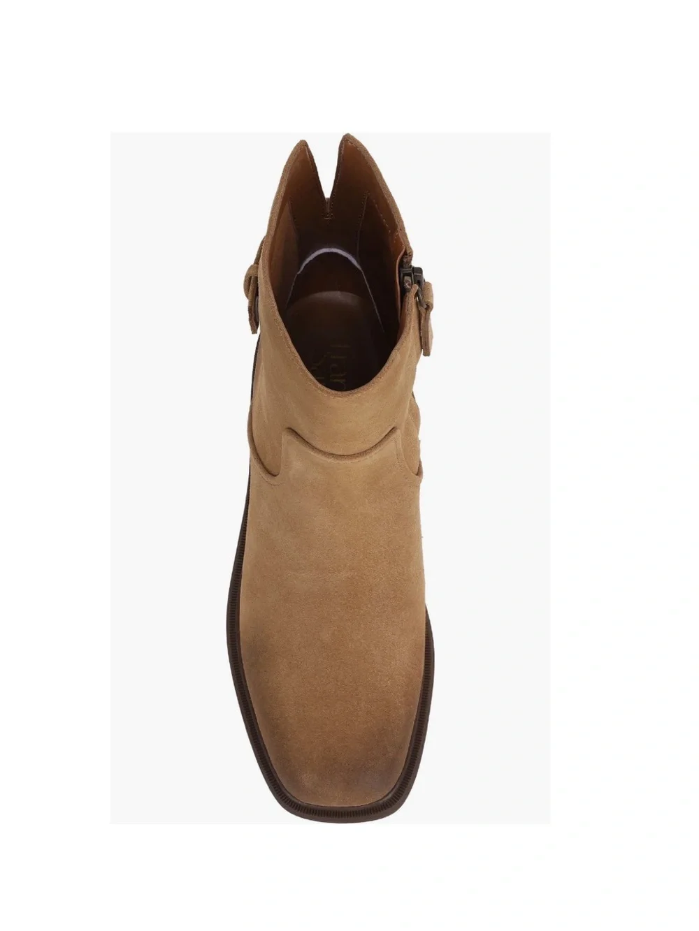 Franco Sarto Pippen Square Toe Boot Brown Leather Women’s Size 8 Moto Inspired